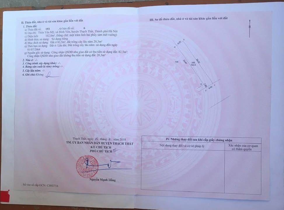 Đất mặt đường 420, Bình Yên, Thạch Thất 100m² giá chỉ 7.218 tỷ - Cơ hội đầu tư tuyệt vời!