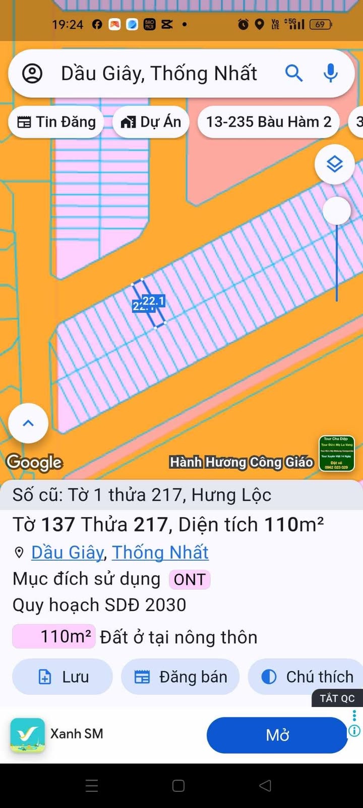 Đất nền 110m² tại khu dân cư xóm Hố, Dầu Giây - Chỉ 1.3 tỷ, sổ đỏ chính chủ!