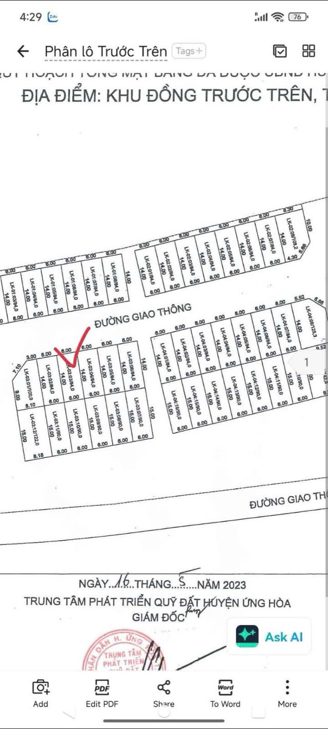 Đất đấu giá LK2-5 Đại Cường 84m² - Giao thông thuận tiện, giá thỏa thuận!