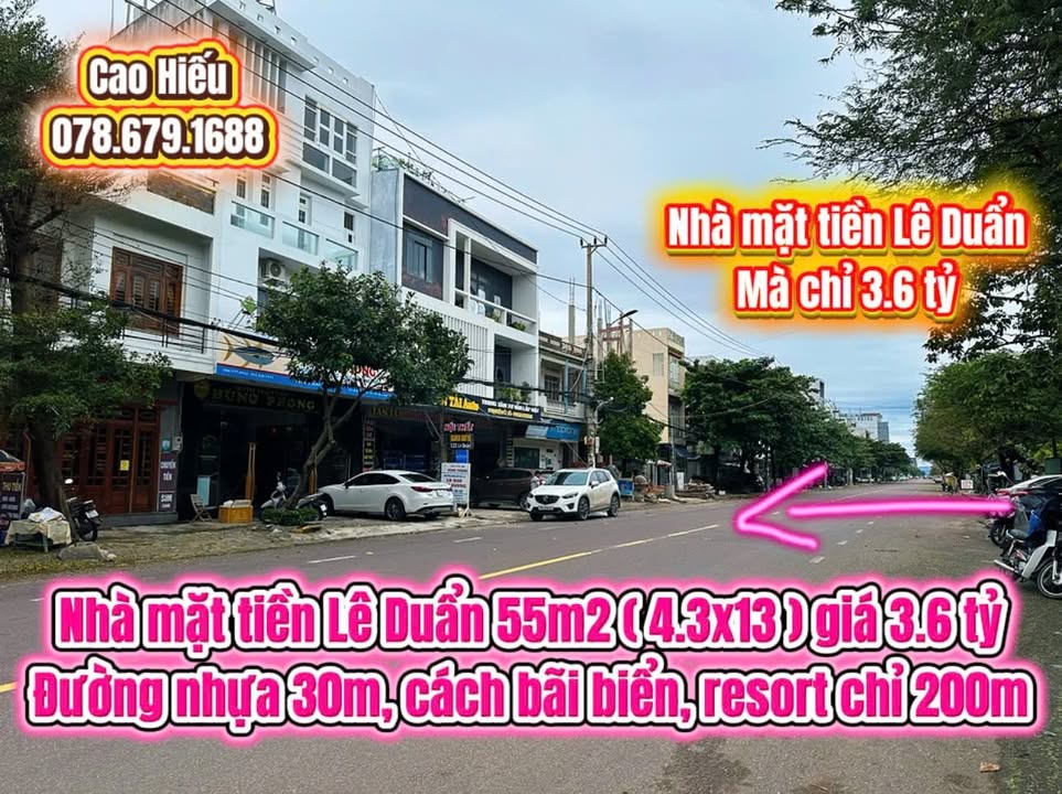 Nhà mặt tiền Lê Duẩn Tuy Hòa 55m² giá 3.6 tỷ - Cách biển chỉ 200m!