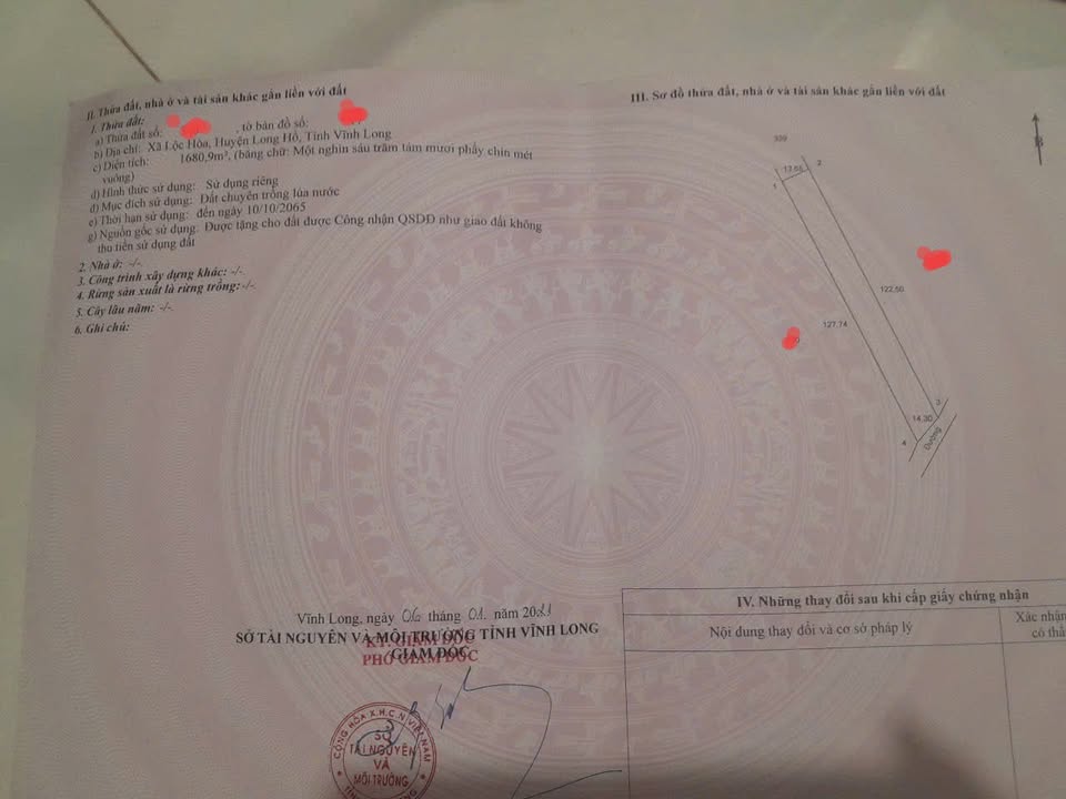 Đất nền 1.7 công tại Lộc Hòa, Long Hồ giá đầu tư chỉ 600 triệu - Cơ hội không thể bỏ lỡ!