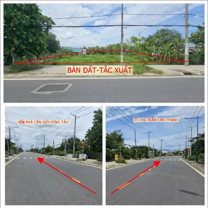 Bán đất mặt tiền đường Tắc Xuất Cần Giờ 962m² - Vị trí đắc địa gần Vinhomes!