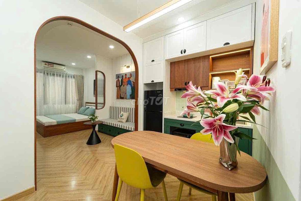 Căn hộ 1PN Bình Thạnh 40m² giá 10 triệu - Full nội thất cao cấp, tiện nghi hiện đại!