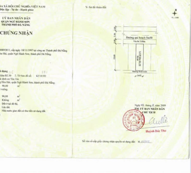 Đất nền đường Cao Sơn 7, quận Ngũ Hành Sơn, Đà Nẵng 90m² - Giá chỉ 4.4 tỷ, cơ hội đầu tư tốt!