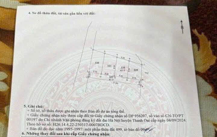 Đất nền Phương Trung, Thanh Oai 42.3m² giá 2.5 tỷ - Sổ đỏ chính chủ ngay chợ!