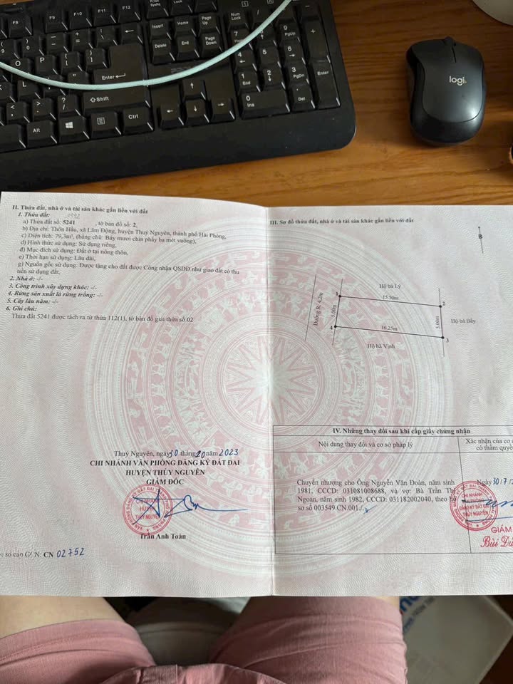 Đất nền Thủy Nguyên Hải Phòng 79m² giá 2.05 tỷ - Bán gấp, không thương lượng!