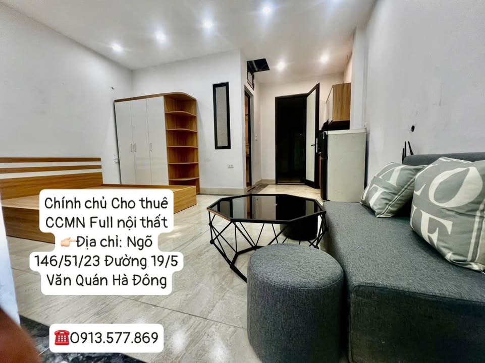 Cho thuê CCMN Văn Quán Hà Đông 21m² - Full nội thất, gần nhiều trường đại học!
