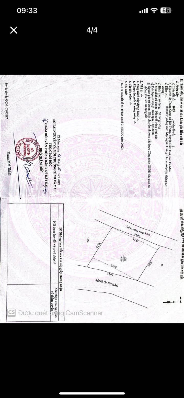 Đất chính chủ Ấp Trung Cang, Tân Trung 1015m² giá 25.375 tỷ - Cơ hội đầu tư tuyệt vời!