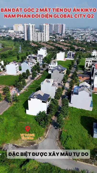 Bán đất biệt thự góc 2 mặt tiền Kikyo Nam Phan, Quận 2 - Diện tích 221,5m², giá 21 tỷ!