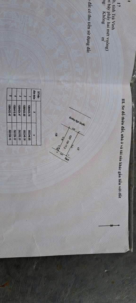 Nhà mặt tiền đường Ngô Quyền Trà Vinh 81.51m² giá 2.8 tỷ - Thương lượng ngay!