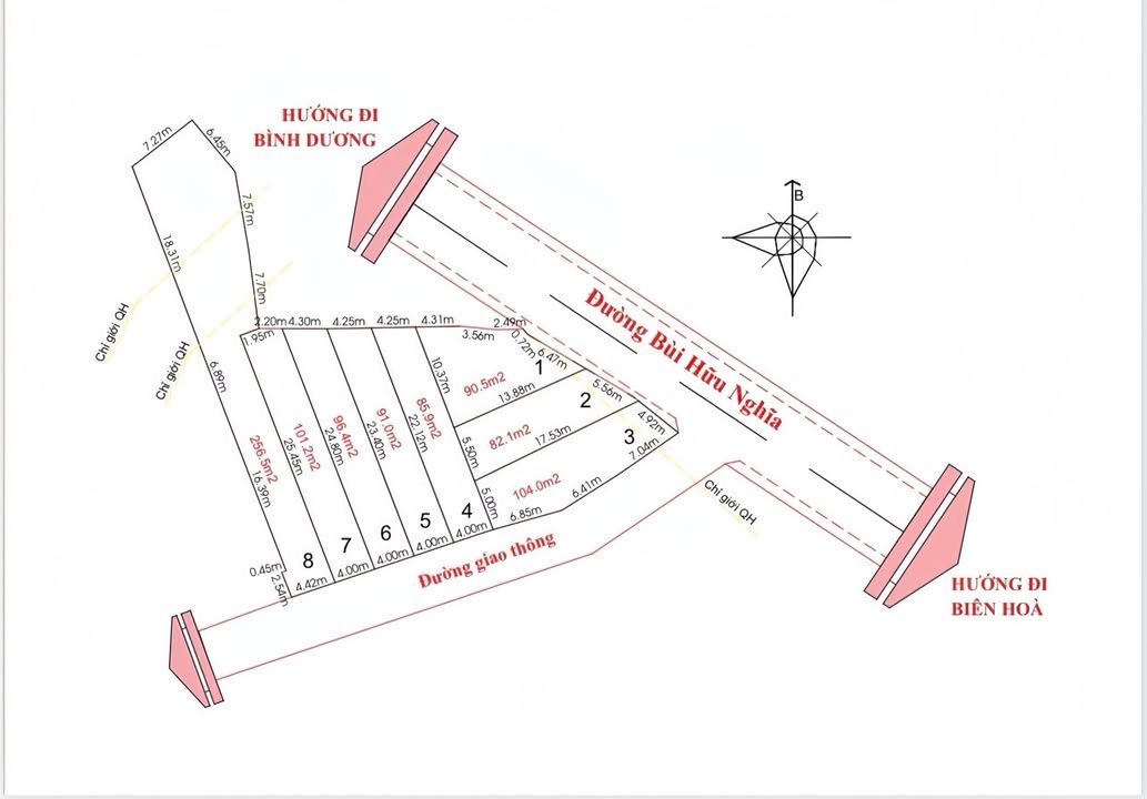 Đất nền mặt tiền Bùi Hữu Nghĩa, Tân Hạnh, Biên Hòa 91m² giá 2.45 tỷ - Cơ hội đầu tư không thể bỏ lỡ!
