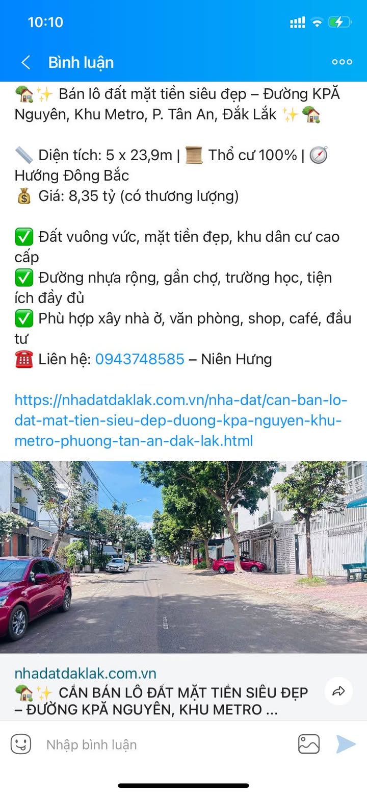 Đất mặt tiền KPĂ Nguyên, Tân An, Buôn Ma Thuột 119m² giá 8,35 tỷ - Cơ hội đầu tư tuyệt vời!