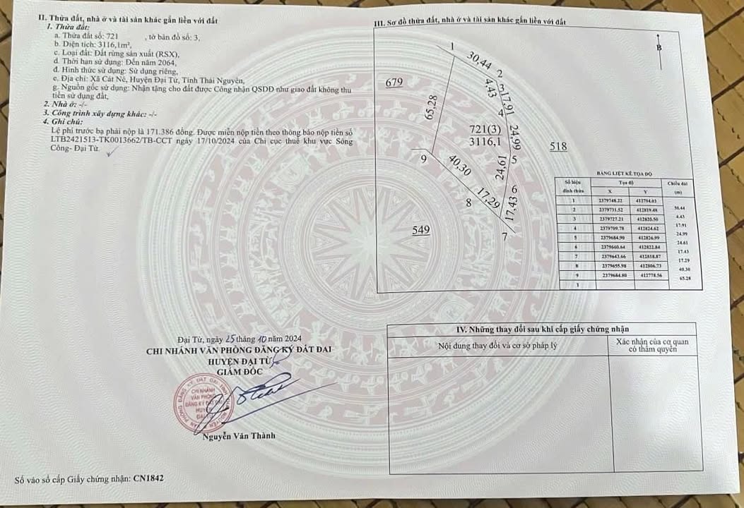 Đất rừng sản xuất 4000m² tại xã Quân Chu, giá chỉ 300 triệu - Cơ hội đầu tư hấp dẫn!