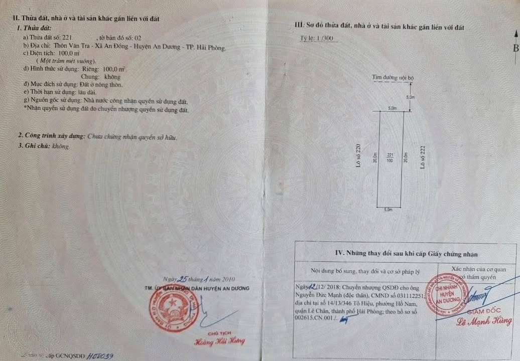 Chung cư Vân Tra Bãi Huyện Hải Phòng 100m² giá 3.6 tỷ - Vị trí đắc địa, đầy đủ tiện ích!