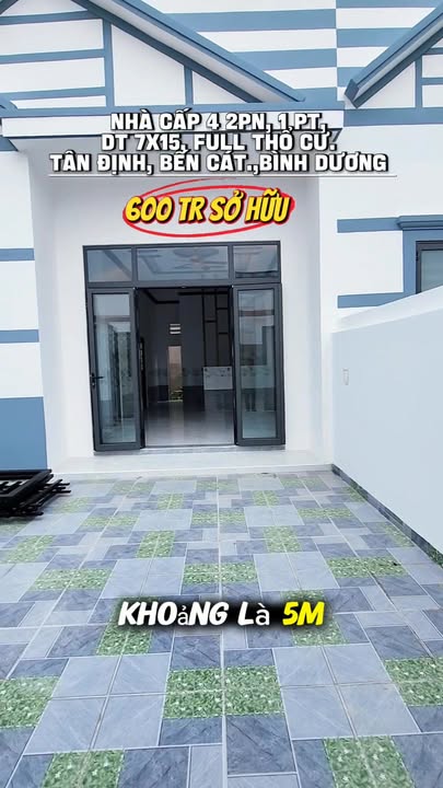 Nhà riêng Tân Định, Bến Cát 105m² - Sổ hồng đầy đủ, chính chủ bán gấp!