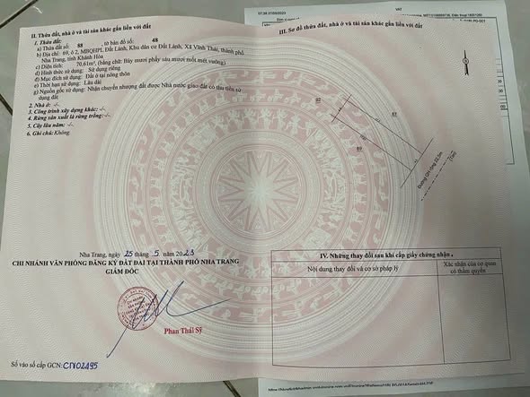 Đất mặt tiền đường Phong Châu, Vĩnh Thái 70m² giá 4.55 tỷ - Cơ hội đầu tư tuyệt vời!