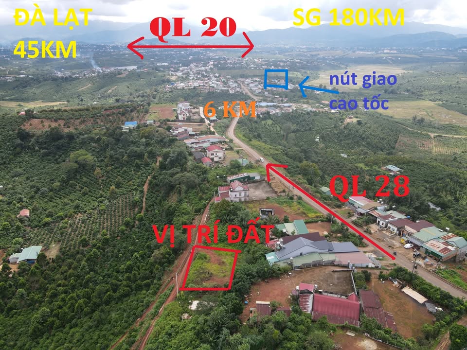 Đất nền Tân Châu, Di Linh 500m² giá 1 tỷ - View săn mây tuyệt đẹp!