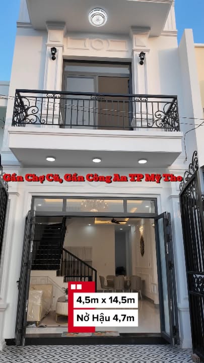 Nhà Tân Cổ Điển Phường 2, Mỹ Tho 65m² - Sẵn sàng ở ngay với nội thất đầy đủ!
