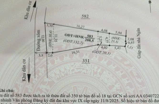 Đất nền Mộc Châu 200m² giá 1.1 tỷ - Sổ đỏ chính chủ, thanh khoản nhanh!