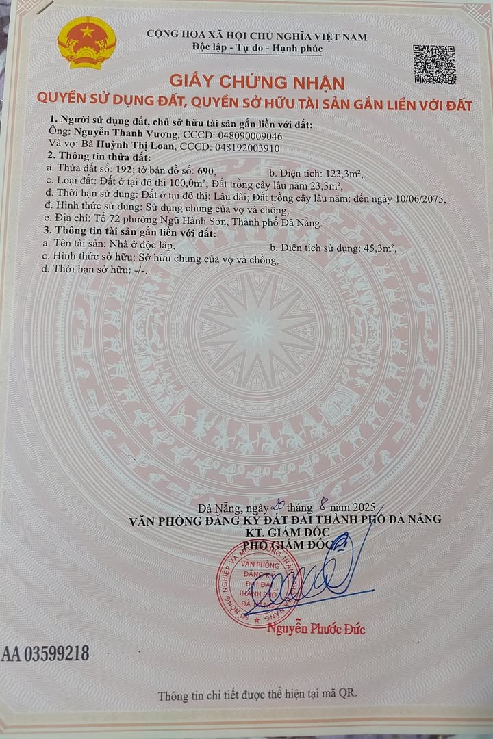 Đất nền Ngũ Hành Sơn 123,3m² giá 2,59 tỷ - Đường 4m thông ô tô!