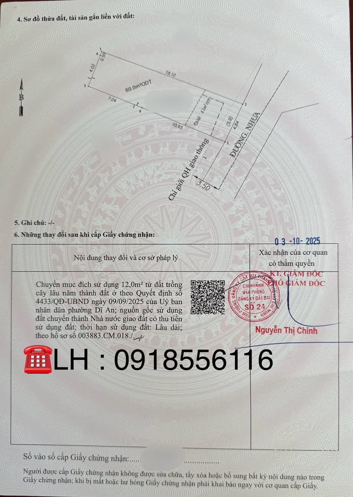 Đất mặt tiền đường nhựa Dĩ An 87m² giá 4.6 tỷ - Đầu tư kinh doanh sinh lời!