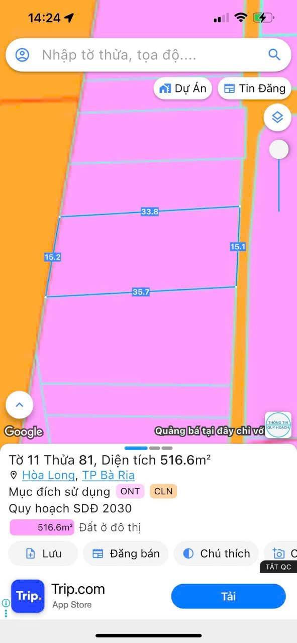 Đất đẹp 2 mặt tiền Đường 73, phường Tam Long, 525m² chỉ 7 tỷ - Đầu tư sinh lời ngay!