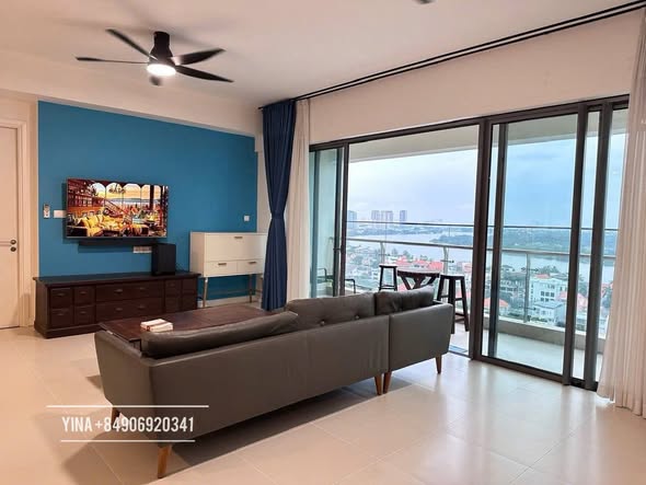 Căn hộ 3 phòng ngủ Gateway Thảo Điền 123m² giá 86.5 triệu - View sông tuyệt đẹp!