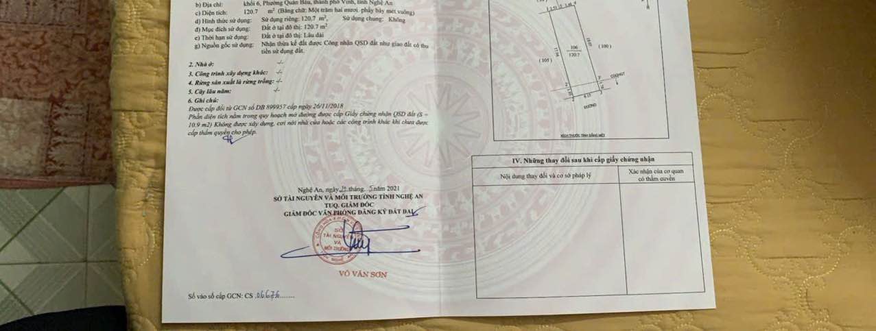 Đất nền Quán Bàu 120.7m² giá thỏa thuận - Vị trí đẹp, sẵn sàng đầu tư!