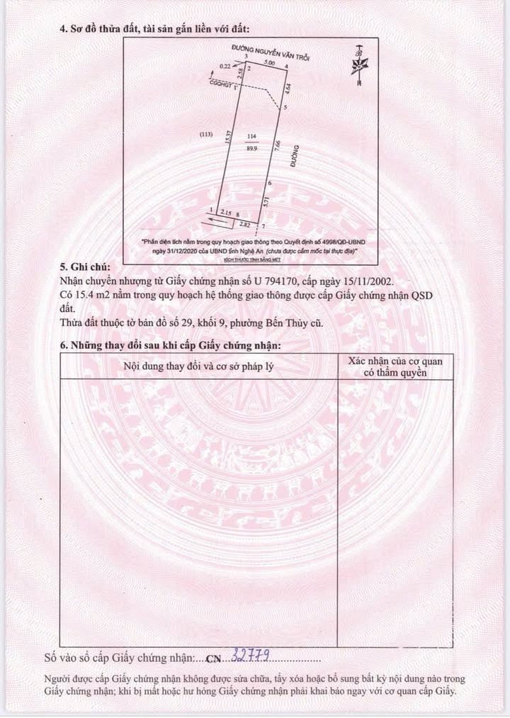 Đất nền đường Nguyễn Văn Trỗi, Vinh 90m² giá 12 tỷ - Vị trí đắc địa cho kinh doanh!