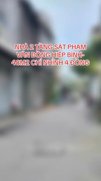 Nhà 2 tầng Hiệp Bình 48m² giá chỉ 4 tỷ - Hẻm thông thoáng, giao thông thuận tiện!