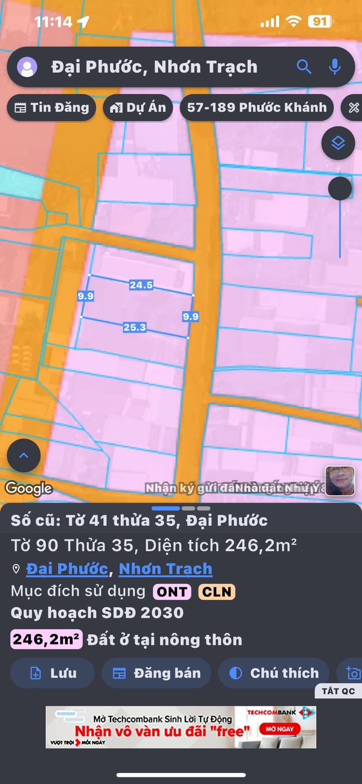 Đất nền thổ cư 100m² đường Chòm Dầu, xã Đại Phước giá 4.5 tỷ - Cơ hội đầu tư tuyệt vời!