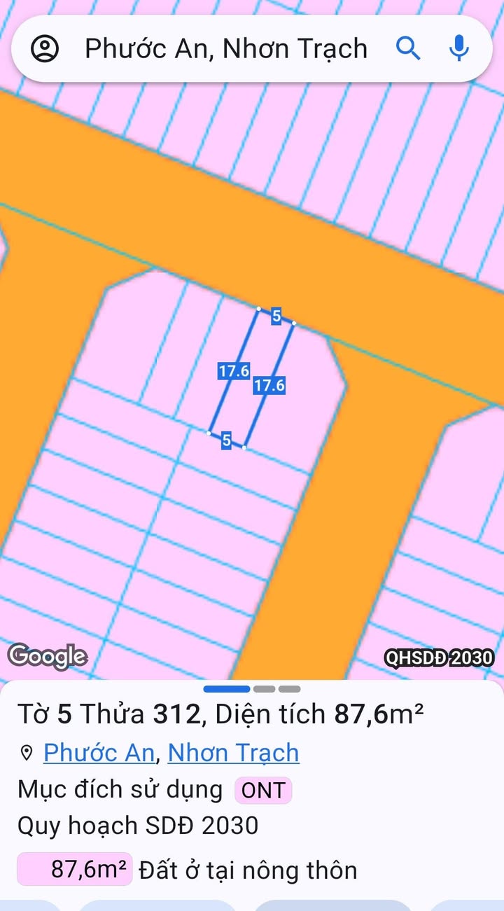 Đất nền dự án Ecosun Phước An Nhơn Trạch 87m² giá 1.35 tỷ - Sổ hồng riêng, thổ cư 100%!