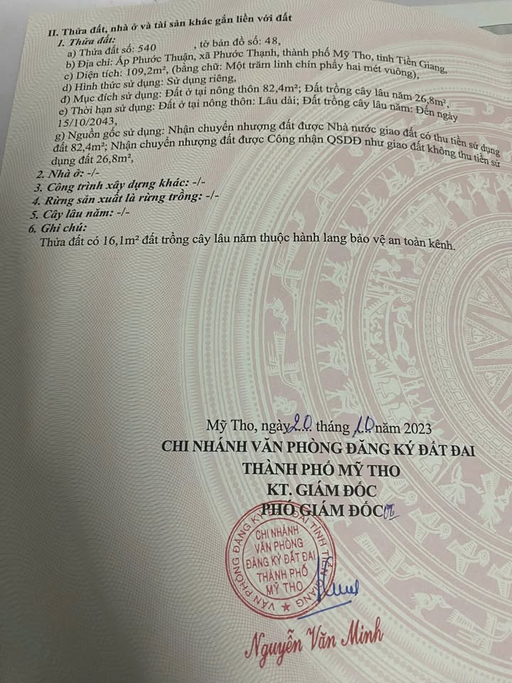 Đất mặt tiền Bà Tư Gạo Mỹ Tho 112m² giá 840 triệu - Lô góc 2 mặt tiền