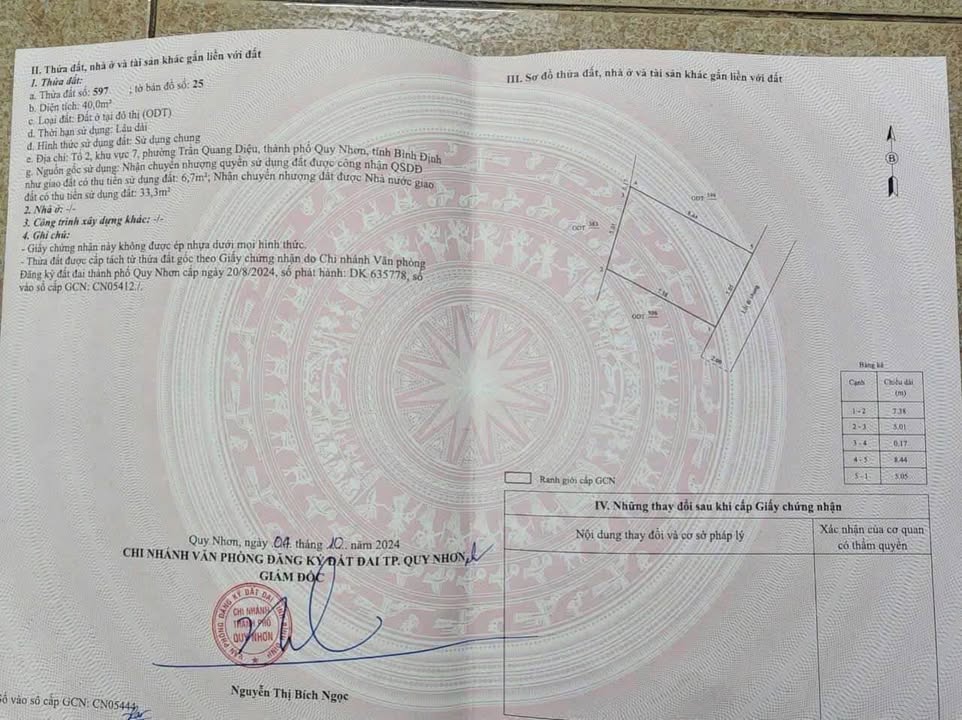 Nhà riêng Trần Quang Diệu, Quy Nhơn 40m² giá 1.39 tỷ - Cơ hội tốt cho gia đình!