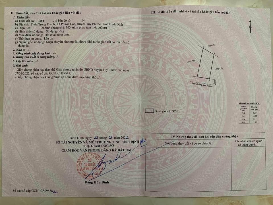 Đất nền tại thôn Trung Thành, Phước Lộc, Tuy Phước 108m² giá 600 triệu - Cơ hội đầu tư tuyệt vời!