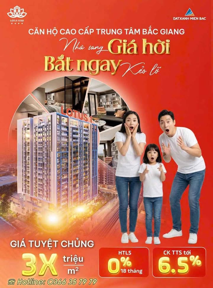 Căn hộ chung cư Lotus 1 Bắc Giang 55m² giá 1.925 tỷ - Bàn giao nội thất cao cấp!