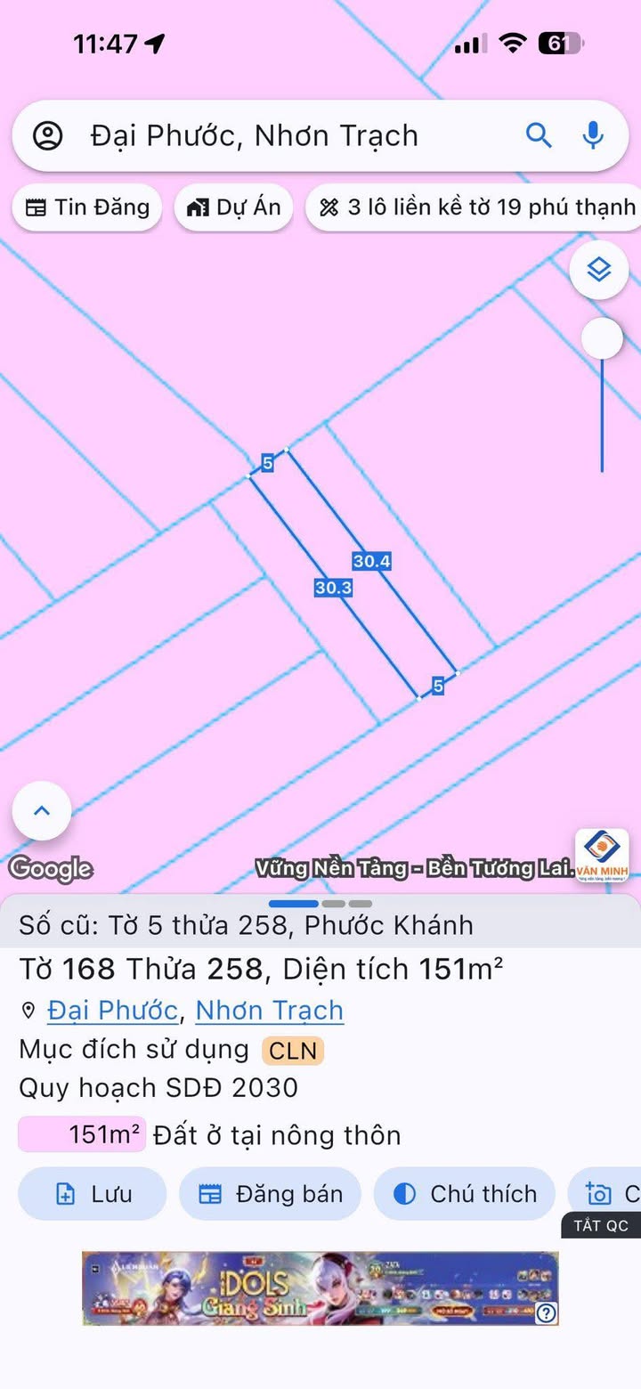 Đất nền Tái định cư Phước Khánh 151m² giá 790 triệu - Cơ hội đầu tư tuyệt vời!