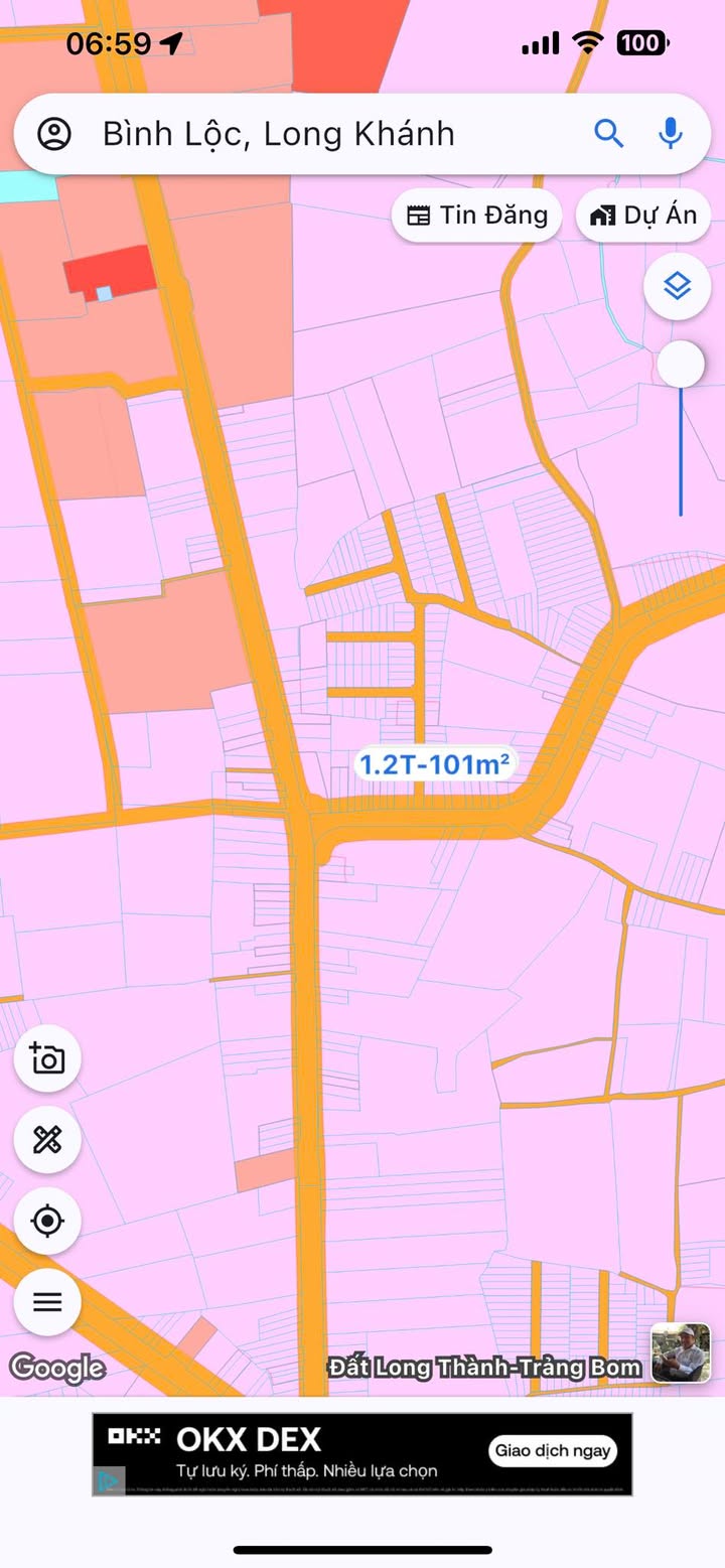 Đất nền Bình Lộc Long Khánh 72m² giá 650 triệu - Sổ đỏ chính chủ, giao ngay!