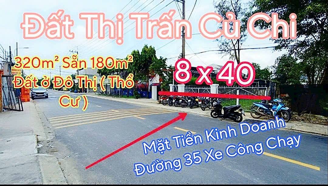 Lô đất mặt tiền kinh doanh đường 35, Củ Chi, 320m² - Đầu tư sinh lời ngay!