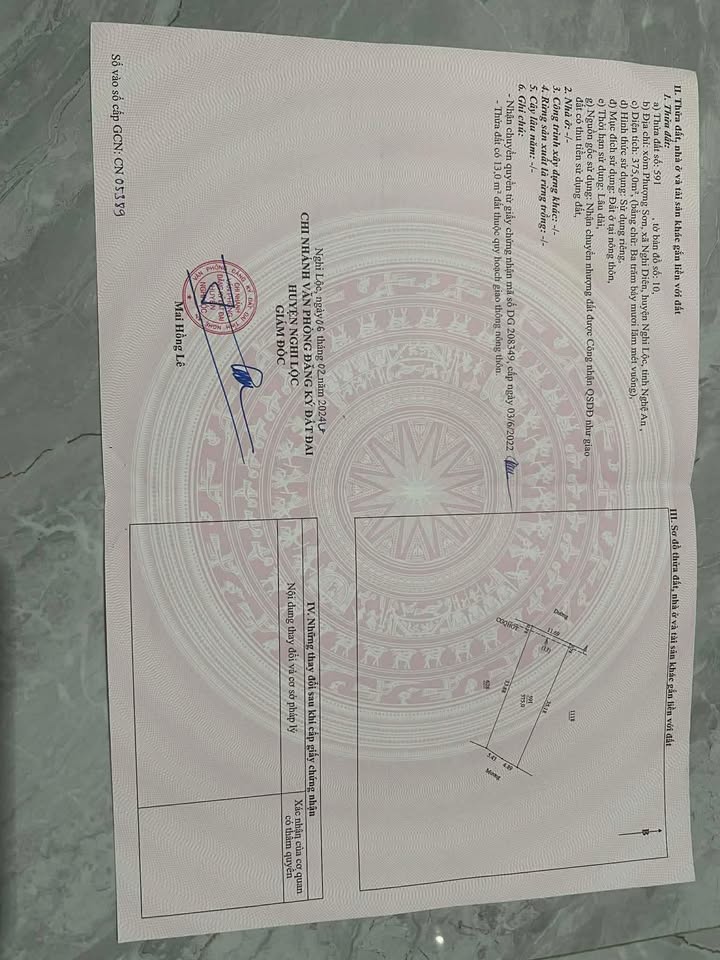 Đất nền Nghi Diên, Nghi Lộc 375m² giá 1.8 tỷ - Khu dân cư đông đúc, đường ô tô rộng rãi!