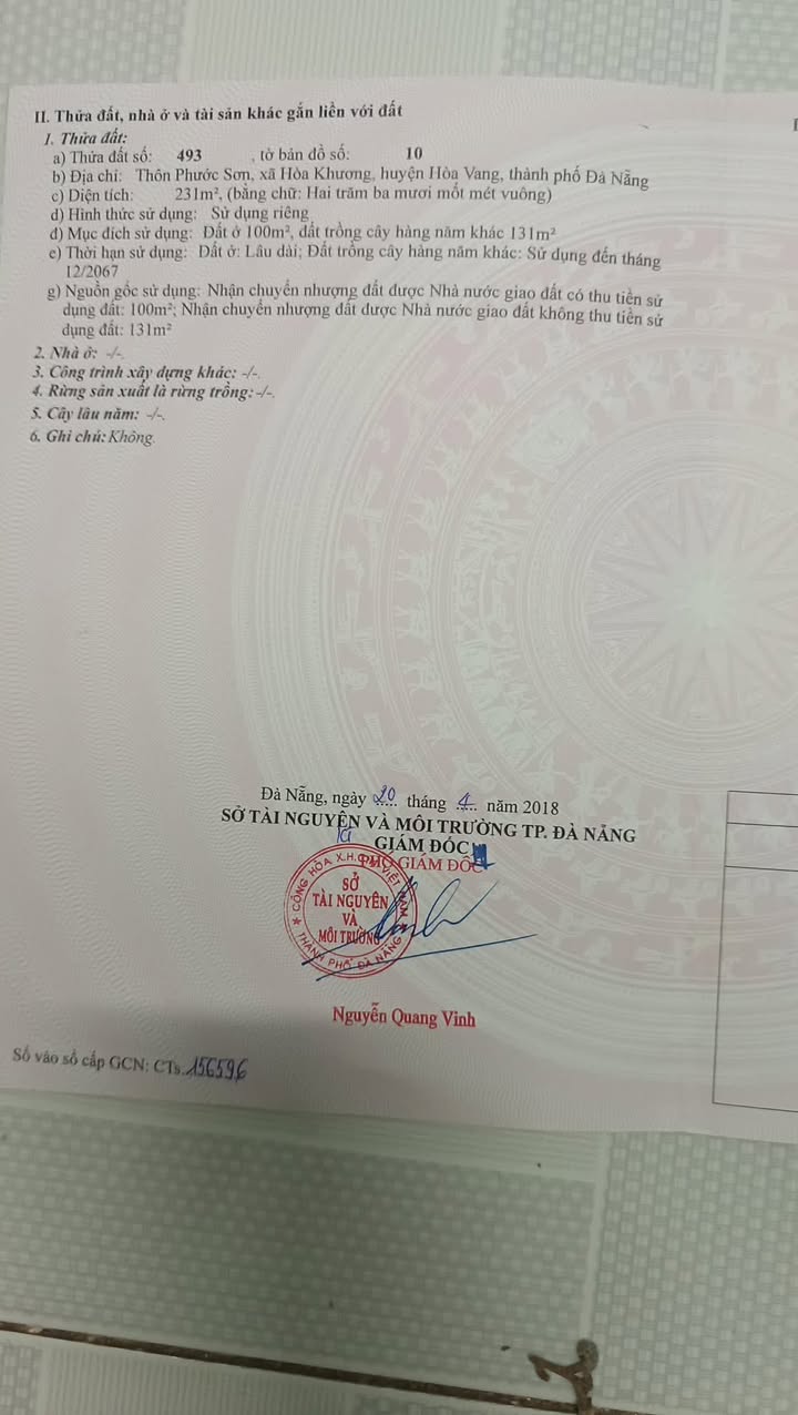 Đất nền Hòa Khương Đà Nẵng 231m² giá 1.7 tỷ - Đầu tư sinh lời ngay!