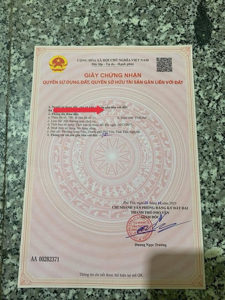 Đất thương mại dịch vụ 1500m² tại Phổ Yên giá chỉ 12 tỷ - Cơ hội đầu tư vàng!