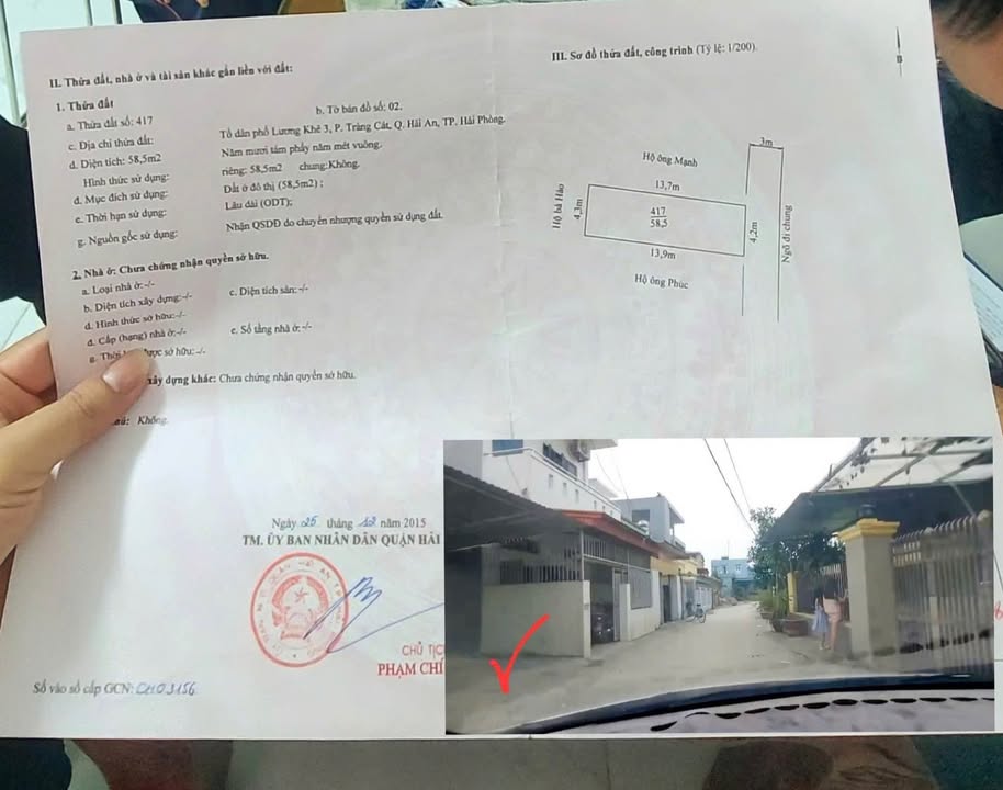 Đất nền 172 Cát Linh, Hải Phòng 58m² giá 1.7 tỷ - Đầu tư sinh lời tốt!