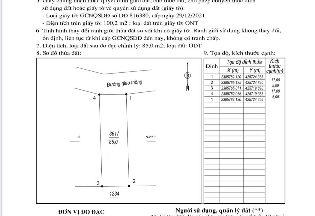 Đất thổ cư phường Quyết Thắng 85m² giá 1.285 tỷ - Mặt tiền 5m rộng rãi!