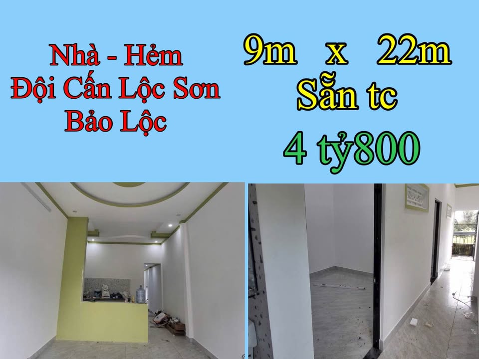 Nhà phố mặt tiền hẻm Đội Cấn Bảo Lộc 198m² giá 4.8 tỷ - Nở hậu 9.3m