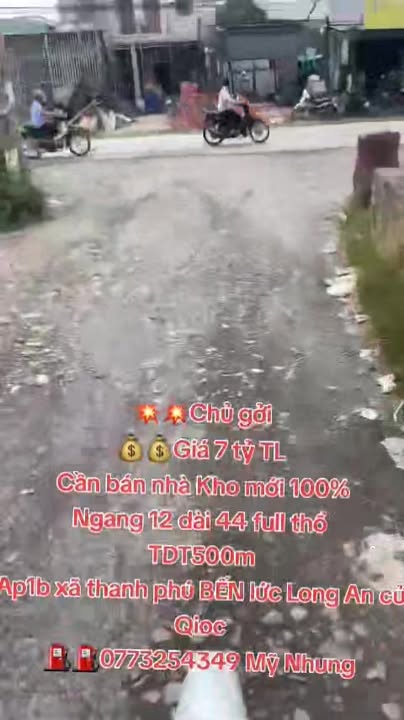 Nhà Kho mới 100% Bến Lức 500m² giá 7 tỷ - Cơ hội đầu tư hấp dẫn!