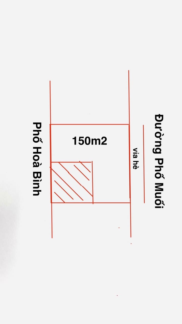 Đất 2 mặt đường Phố Muối & Phố Hoà Bình 150m² giá 7.5 tỷ - Tiềm năng đầu tư vượt trội!