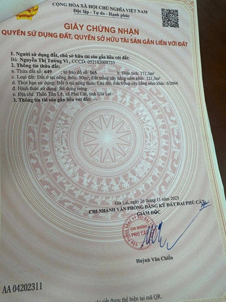 Đất nền Cát Tân, Phù Cát 171m² giá chỉ 200 triệu - Đầu tư lý tưởng!