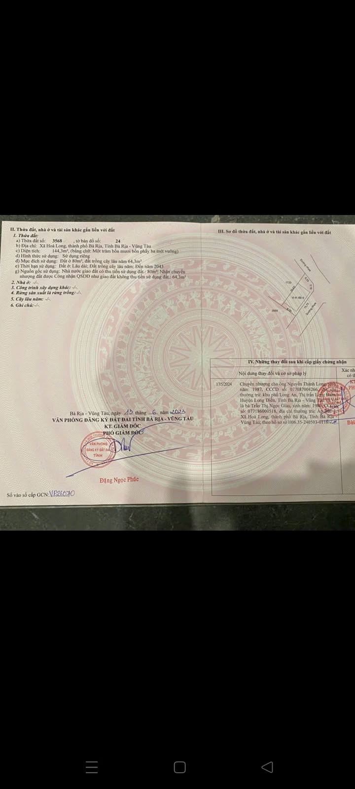 Đất nền Bà Rịa - Vũng Tàu 144m² giá thỏa thuận - Đầu tư sinh lời lý tưởng!