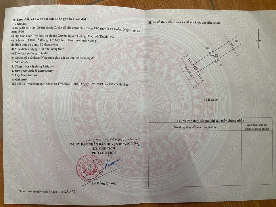 Đất nền Hoằng Hóa 180m² giá 1.62 tỷ - Đầu tư vàng gần KCN Phú Quý!